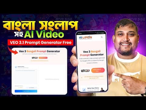 ⚡ বাংলা সংলাপ সহ AI Video | VEO 3.1 Bangla Prompt Generator Free