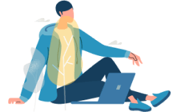 Person working on laptop