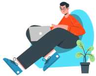 Person working on laptop