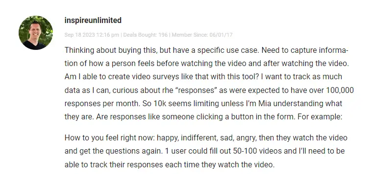 A fourth compilation of user reviews praising the video tool.