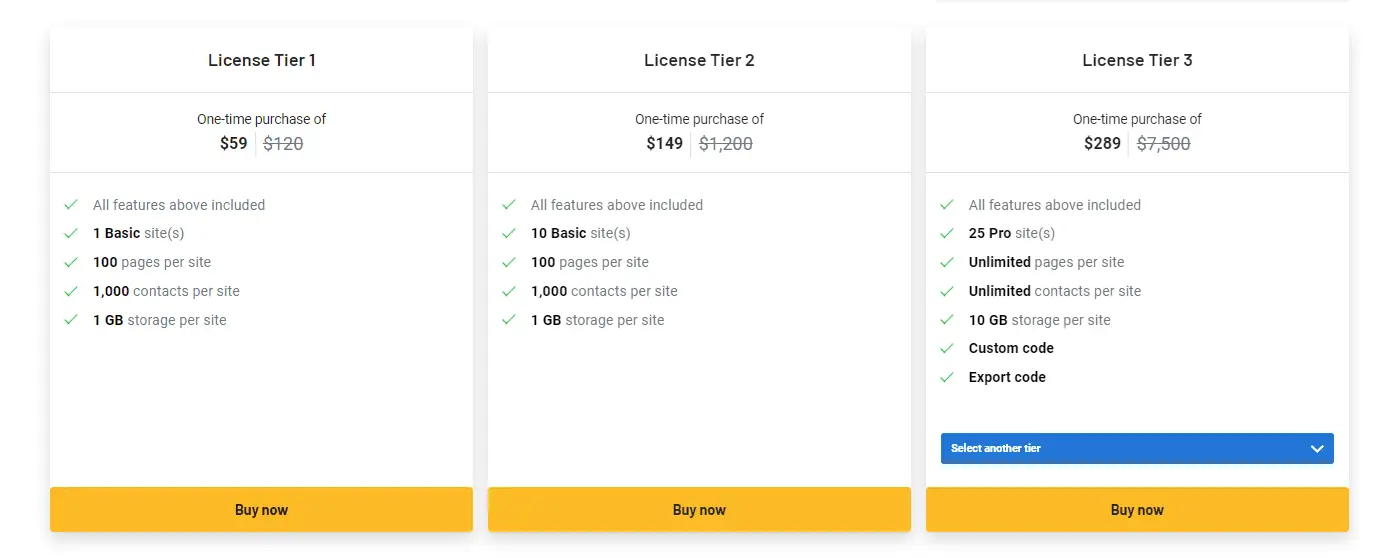 Appsumo lifetime deal pricing options for Vzy