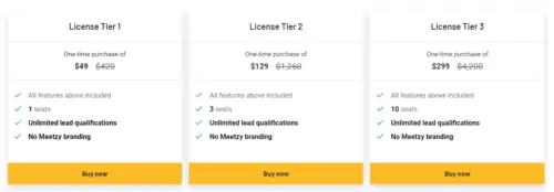 AppSumo lifetime deal pricing plans and features for Meetzy