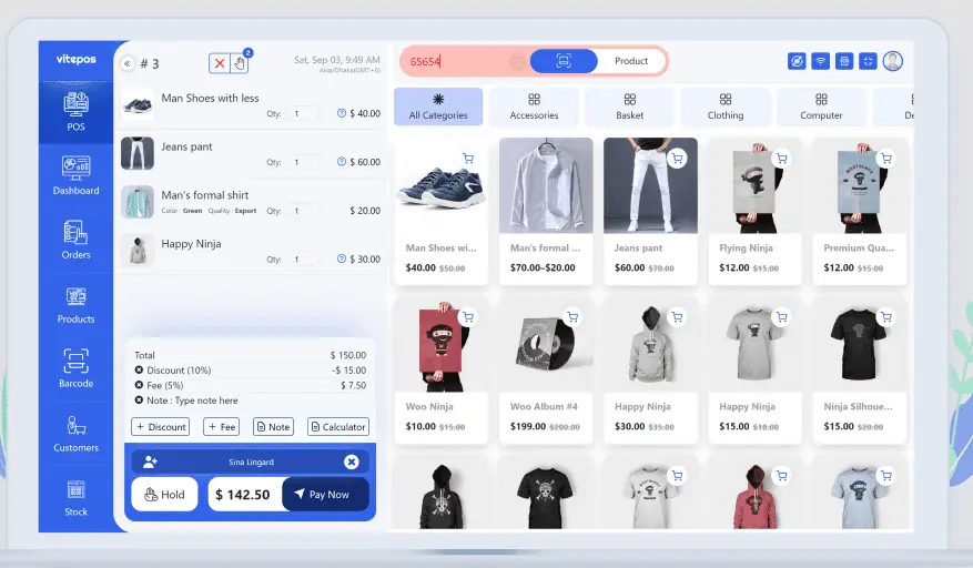 Barcode and QR code scanning capabilities configuration screen
