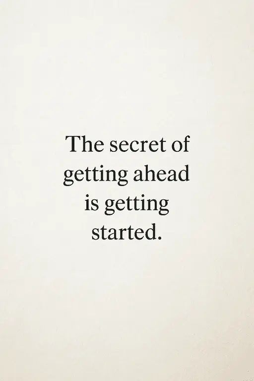 Bold typographic quote advertisement with high-contrast colors and clean fonts