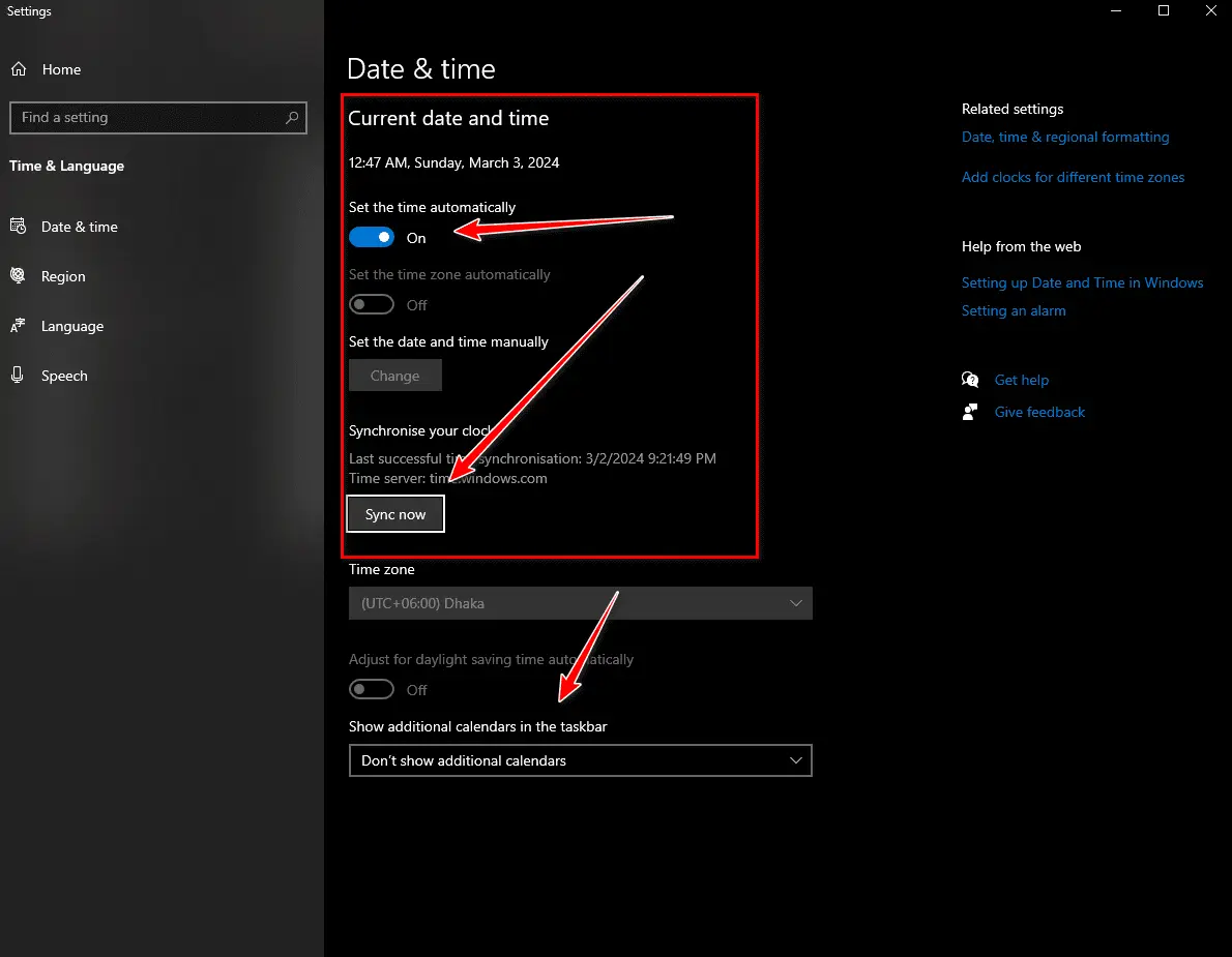 Browser window displaying the current local time of the selected city