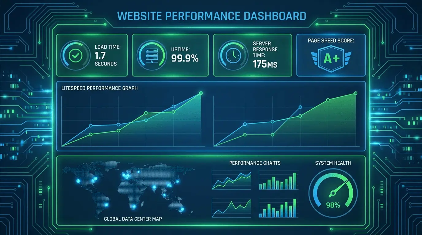 Chart showing fully loaded page speed test results.
