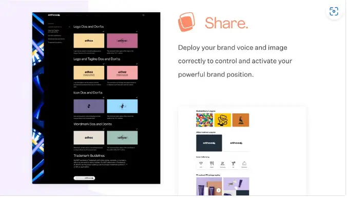 Comparison showing how Ethos differs from traditional brand asset management