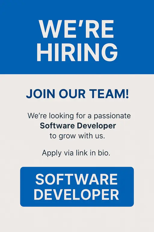 Creative and catchy job recruitment poster for hiring new talent.