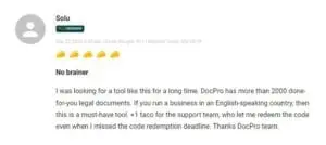 Customer feedback highlighting the affordability of the lifetime deal.