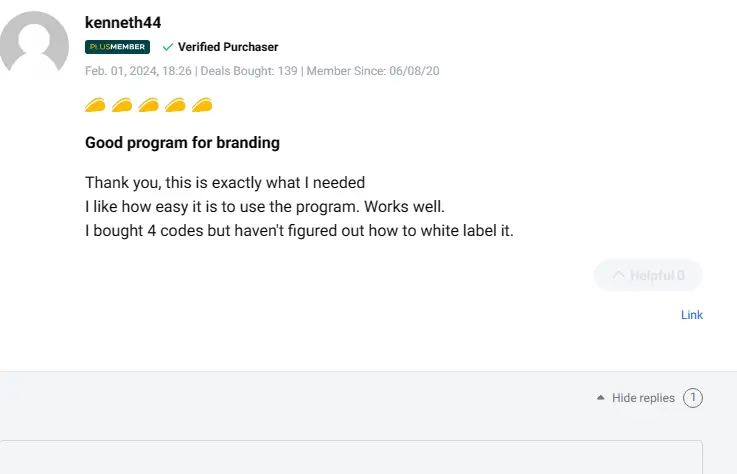 Customer testimonial highlighting successful brand transformation using Ethos platform