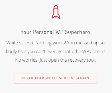 Emergency recovery script tool options for restoring a broken website