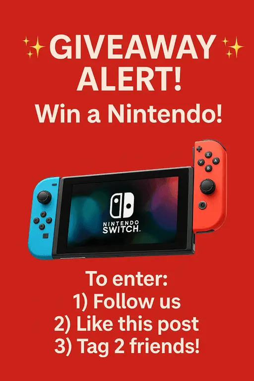 Eye-catching promotional poster for a viral social media giveaway.