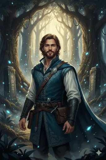 Fantasy character portrait with dramatic and magical elements