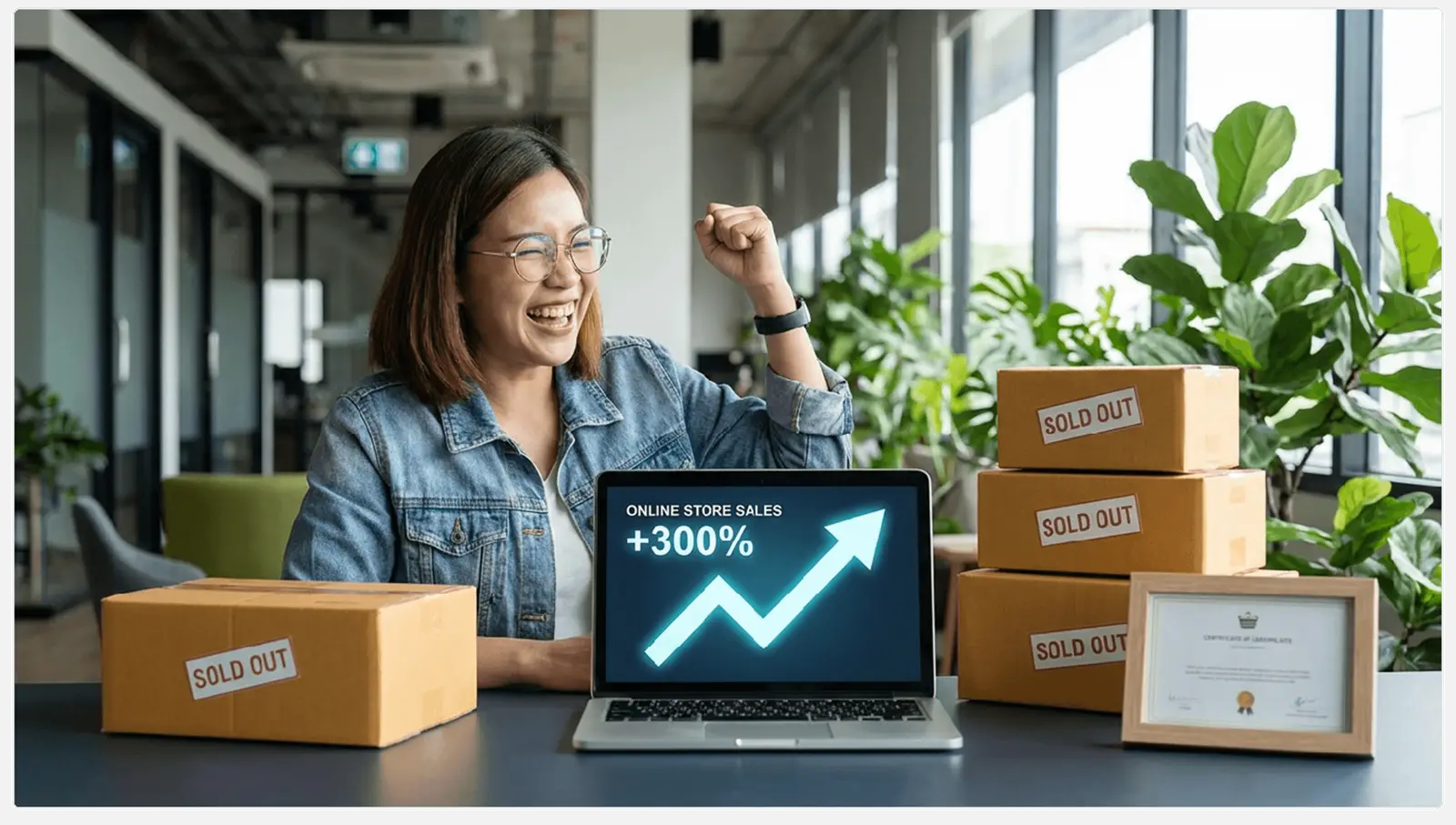 Infographic showing key success factors for ecommerce businesses