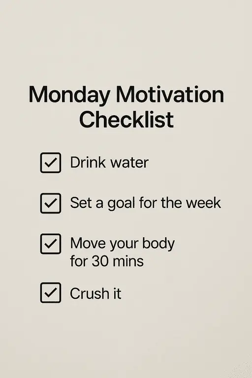Inspiring Monday motivation poster featuring uplifting text and bright colors