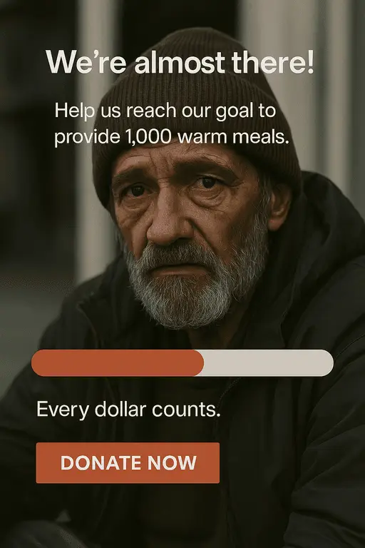 Inspiring promotional posters for a community fundraising drive campaign