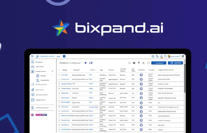 Introduction to the Bixpand.ai digital marketing platform interface