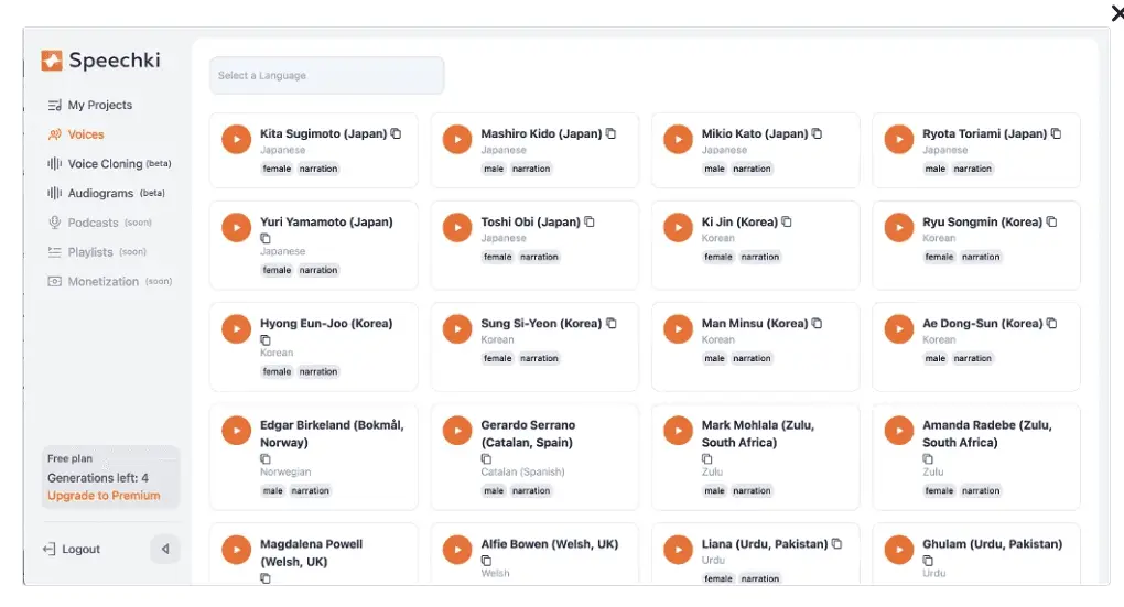 List of unique features that make Speechki stand out