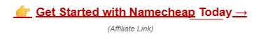Namecheap hosting performance metrics showing server response time and uptime.