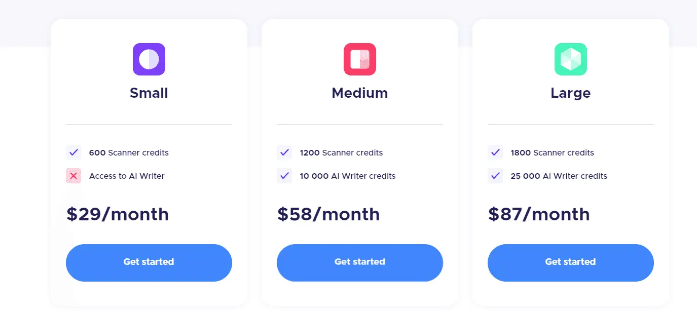 Official pricing structure and subscription tiers for Speechki