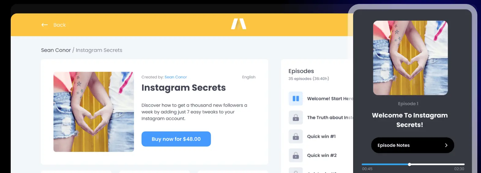 Overview of features and resources included in the lifetime deal