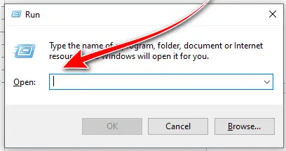 Press Windows key and R to open the Run command box.