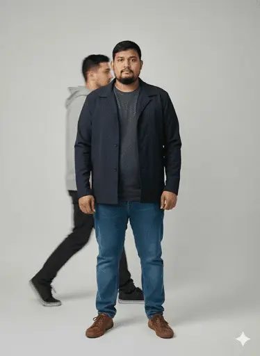 Realistic people seamlessly edited into the background of a photo.