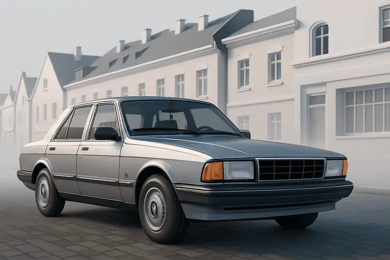 Realistic three dimensional render of a ruined house and car