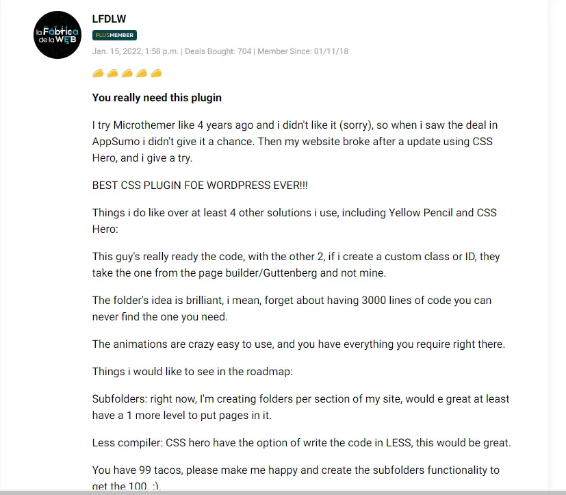 Review discussing the value of the Microthemer lifetime deal