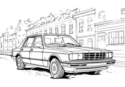 Rough pencil sketch of a wrecked house and damaged car