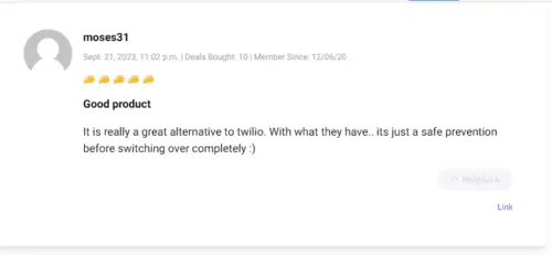Satisfied customer review explaining their success with SMS-iT CRM.