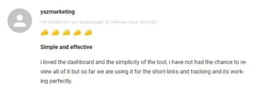 Satisfied user reviews discussing Linko link shortening features