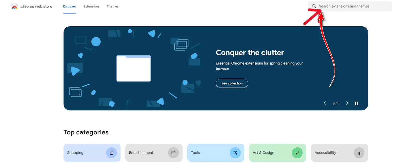 Searching for specific privacy and security tools in the web store