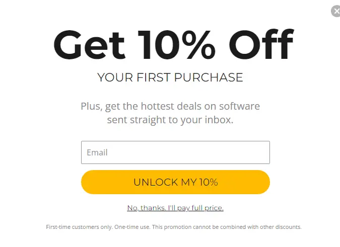 Special offer providing a ten percent discount on OneTake AI
