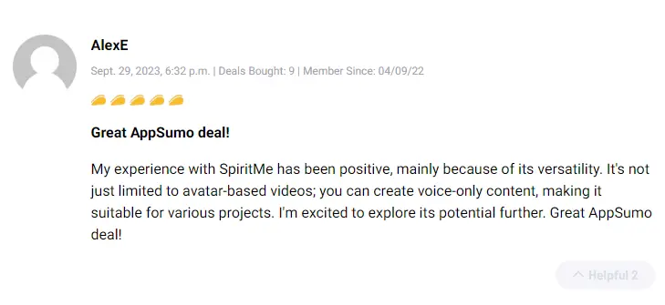 Spiritme dashboard showing various lifelike digital avatars for video creation
