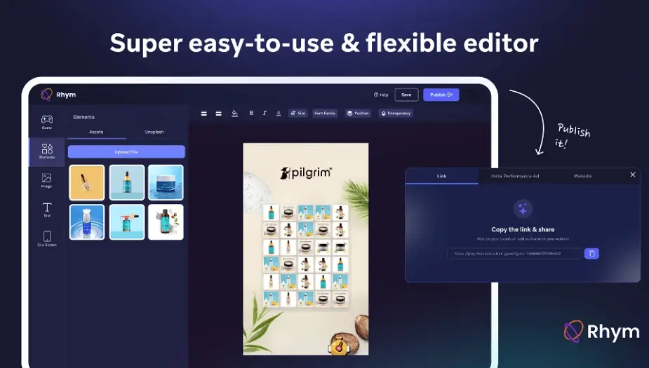 Step-by-step instructions for setting up interactive marketing campaigns with Rhym.