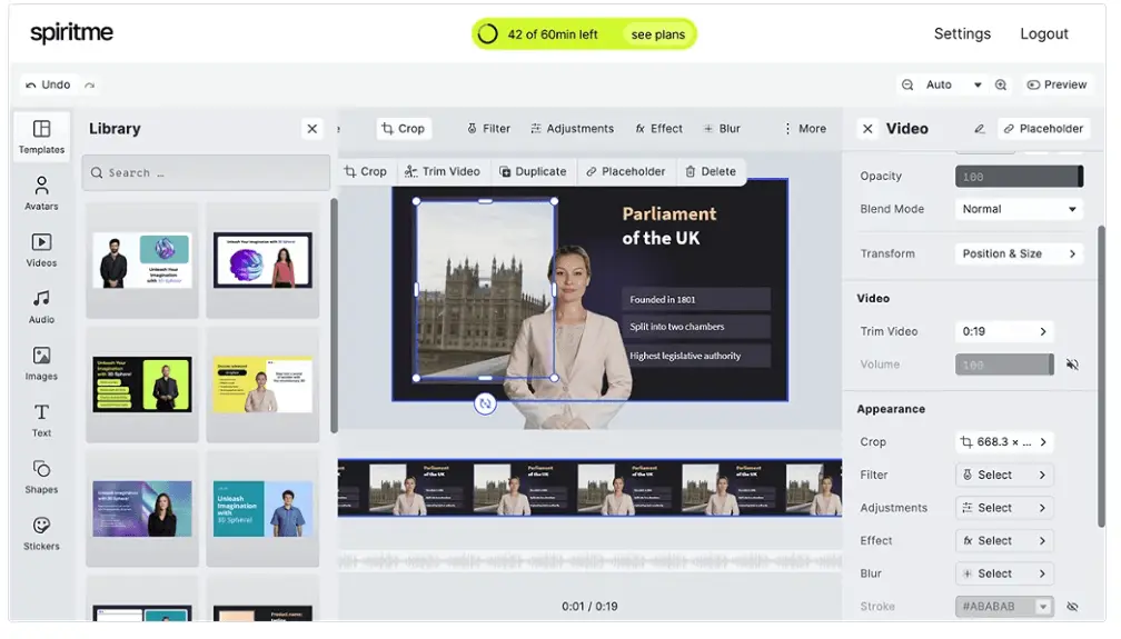 Step by step process of creating videos using Spiritme AI