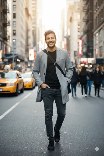 Stylish portrait of a person in a street fashion look