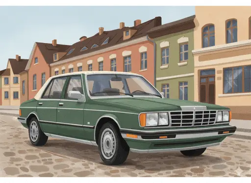Textured gouache painting of a damaged house and car