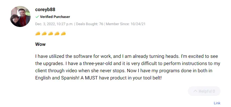 User feedback highlighting the benefits of using Synthesys AI Studio.