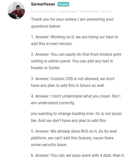 User testimonials and feedback on Vitepos performance