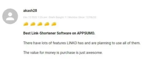 User testimonials highlighting the benefits of Linko tracking