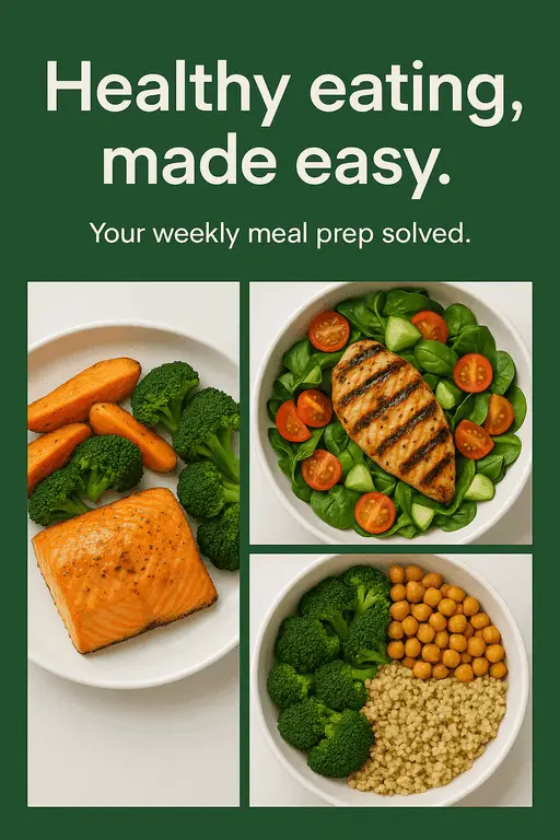 Vibrant social media advertisement promoting healthy meal options.