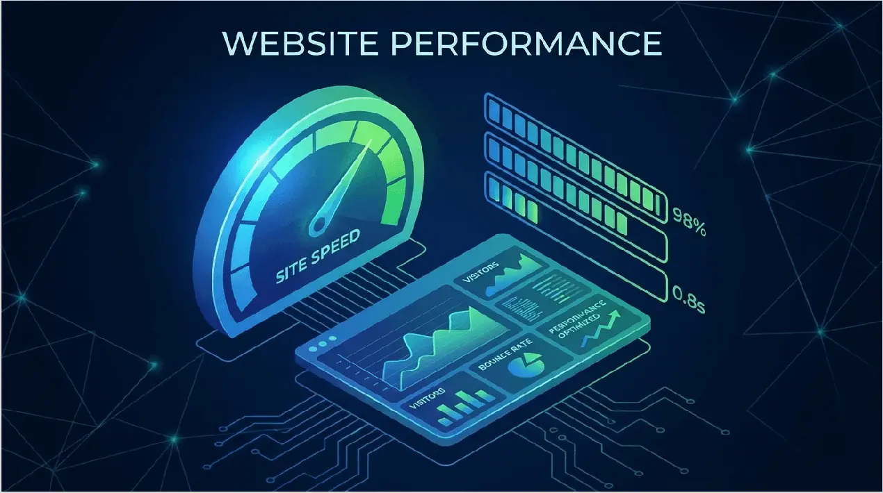 Website loading speed and performance metrics chart for Wix sites