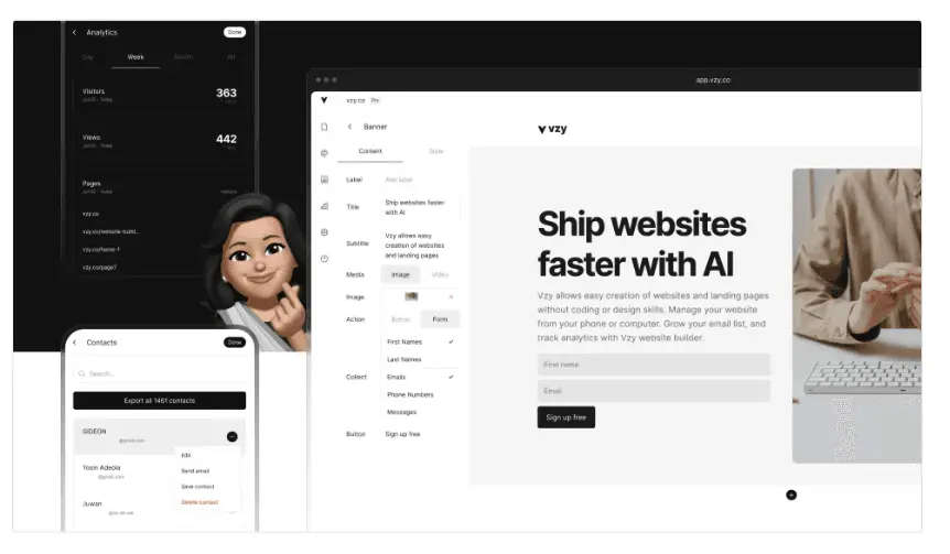 Why business owners choose Vzy as their website builder