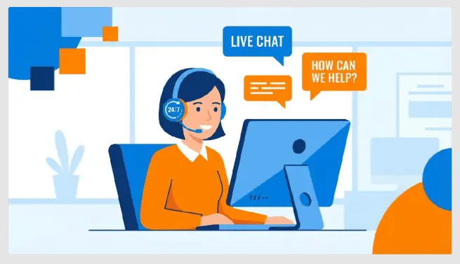 HostGator customer support options including live chat and phone help.