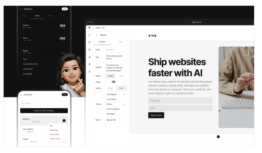 Why Vzy is the Ideal Website Builder for Business Owners